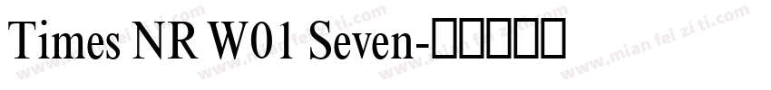 Times NR W01 Seven字体转换